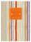 2 Retro Doodle Streifen DIN A4 Schulhefte, Rechenhefte in bunt orange Lineatur 23 (kariertes/rautiertes Heft 16 Blatt/32 Seiten) Notizheft, Kladde für Schule, Universität, Büro