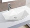 warenplus Keramikwaschbecken oval eckig Aufsatz Waschbecken aufsatzwaschbecken Design Keramik 56,5 x 36,5 x 12cm