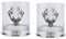 Farm Cottage Brands Verre à whisky en étain sans plomb monté 355 ml avec emblème tête de cerf dans une boîte de présentation de 1, 2 ou 4 verres (2)