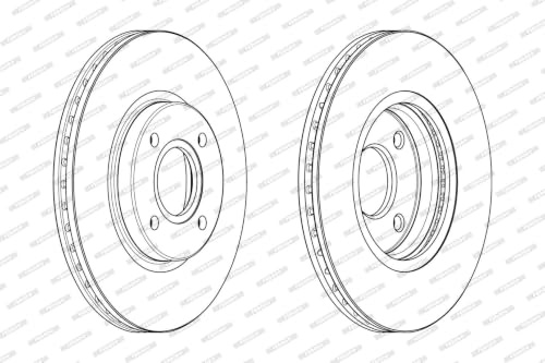 FERODO DDF2461C Coppia Dischi Ford B-Max 012>, Set di 2