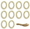 AUEAR, Mini-Bilderrahmen, 6,1 x 4,6 cm, unlackiert, für Scrapbooking, Basteln, Holzrahmen, Charms mit Juteseil für DIY, Weihnachtsbaum, hängende Ornamente, Dekoration, Foto-Display,