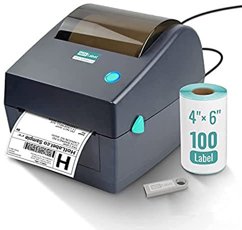 HotLabel S8 Thermo-Etikettendrucker – mit 100 Bouns 4×6 Versandetikett – Barcode-Aufkleber-Maschine, direkt, Glasflaschenetikettierer, USPS USPS FedEx Ebay Etsy Pakete Postage Writer