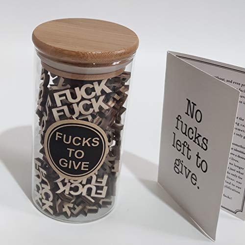 Jar of Fuck (370 ml) Geschenkglas, Gag-Geschenk, Geburtstagsgeschenk, lustiges Geschenk, Geschenk für Freunde, Jahrestage, Valentinstag, Fuck to Give