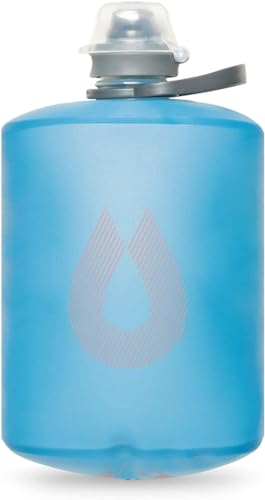 HydraPak Stow (500mL ou 1L) Bouteille d'eau pliable ultralégère, flacon souple pour ski, randonnée, vélo, escalade (vert, bleu, rouge ou gris)