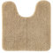 MIULEE Badematte WC Vorleger Badteppich Fußmatte Flur 1 Stück U Förmige Deko Matte Badteppiche Dekoration rutschfest Saugfähig für Wohnzimmer Badezimmer Toilett WC 50x50cm Beige