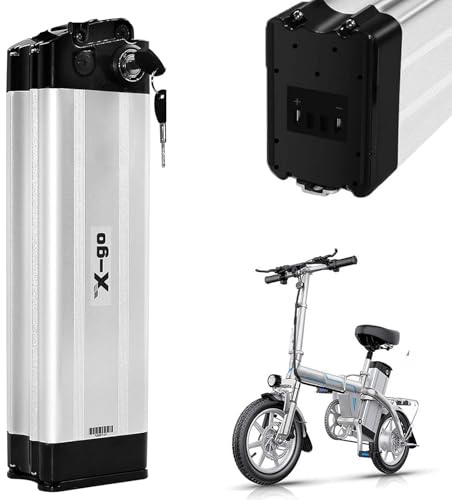 X-go 36V Ebike Battery 10Ah 10.4AH Lithium Li-ion Folding Bike Replacement Battery Pack for 350W 250W 200W Electric Bicycles Motor With Charger (36V 10AH 4pin)