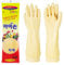 Mamison Kitchen Rubber Glove Pink (XXL Size 1 Pairs) Reusable Waterproof Household Dish washing Cleaning Rubber Gloves, Non-Slip Kitchen Gloves (White)