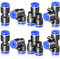 ERGAOBOY 8 Pcs 4mm OD Pneumatique Push To Connect Kits de Montage, 2 Droites 2 Coudes 2 Té 2 Séparateurs