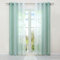 HongYa 2er-Pack Farbverlauf Gardinen Transparenter Voile Vorhänge Schals mit Ösen H/B 225/140 cm Lindgrün