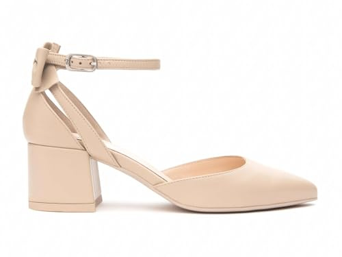 Nero Giardini Scarpe con Tacco Donna Estate E512350D 453 Decollete in Pelle Beige (36)