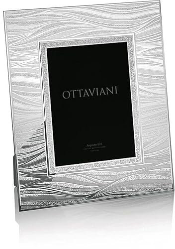 Ottaviani Portafoto della Collezione Il mare della vita in Cristallo e foglia argento Tecnologia Silver Foil cm 13x18
