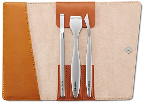 MR.GREEN Pedicure Knife Set Professional Ingrown Toenail Clippers Foot Care Tools Stainless Steel Nail Cuticle Nippers Remover Kits (3Pcs Set)