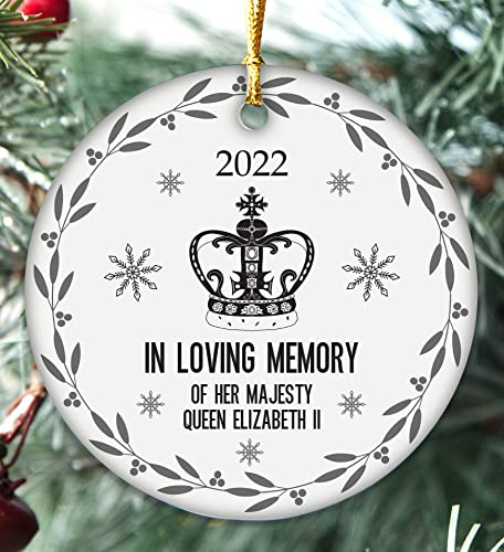 2022 Queen Elizabeth II Bauble, The Queen Memorial Ornament, The Queen’s Platinum Jubilee, Commemorative Christmas, Remembering Her Majesty (The Queen)