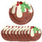 Sparkles Partyware Christmas Pudding Bowl - Pack of 10 Paper Bowls with Fun Design - Fun Xmas Party Disposeable Tableware Kids Childs Events