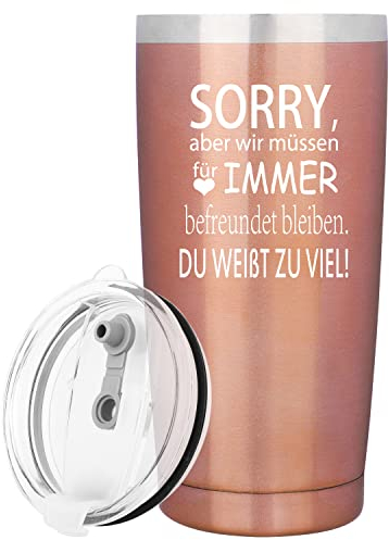 Merclix Geschenk Freundin 20oz Travel Mug Lustig Geschenke für Freundin Weihnachten Geschenk Beste Freundin Geschenk für Freundin zum Geburtstag Freundin Geschenk Geburtstagsgeschenk für Freundin