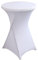 iEventStar Stretch Stehtisch Hussen Spandex Stehtischhussen Bartische Hochzeit Erstärkung im Fußbereich Rund Tischdecke für Bistrotisch Cocktail-Party (Weiß, 1er Set - Ø 80-85 cm)