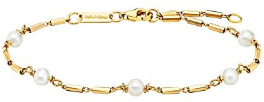 Julie Julsen JJBR01149.3 Damen Armband Silber 925 Gold Süßwasserperlen 19 cm