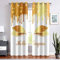 loyaltyer Gardinen Goldene Wimpern Vorhang 3D Weicher Blickdichte Vorhänge Thermovorhang Kälteschutz Schlaufenschal 2er Set mit Ösen für Schlafzimmer Wohnzimmer Kinderzimmer, 245x140 cm(HxB)