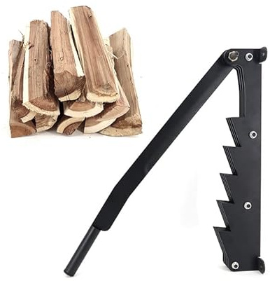 BiggerFire Carbon Steel Wall Mounted Firewood Kindling Wood Splitter Wood Cutter Indoor Manual kindling Maker with Mounting Screws X-Large Log Splitters