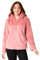 CityComfort Manteau en Peluche Zippé Femme avec Capuche en Fausse Fourrure (Rose Poudré, M)