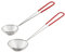 2 x Edelstahl-Sieblöffel, Boba-Löffel, Schaufel, Hot Pot, Sieblöffel, Schöpflöffel, Draht, Kochen, Schaumlöffel mit Griff für Hot Pot, Fleischbällchen, Küche, Backen, Ölfilter, 2 Größen