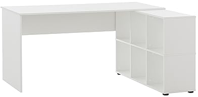 Schildeyer Schreibtisch mit Regal Rena 500, 701795, weiß, 150 x 121,6 x 73,6 cm