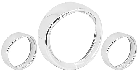 HDBUBALUS Motorrad 17,8 cm Scheinwerfer Visier Trim Ring Ring 11,4 cm Scheinwerfer Dekorieren Ring Abdeckung Scheinwerfer Abdeckung Fit Für Harley Dyna Touring Softail Road King Trike 1962-up Chrom