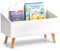 Cassapanca Portagiochi per Bambini in Legno Stile Nuvola | 58x45x28 cm - Cesta Organizer Grande e Salvaspazio | Creativa e Decorativa per Cameretta, Ideale per Giochi, Scatole e Cesti Divertenti