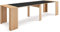Skraut Home | Table Console Extensible | Console Meuble | 300 | pour 14 Personnes | Table à Manger | Style Moderne | Chêne et Noir