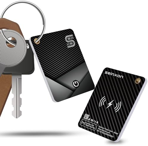 Keys Finder Tracker Qi Wireless Charging IP68 Thin Item Wallet Purse Luggage Located Works with Apple Find My APP & Network (iOS Only)