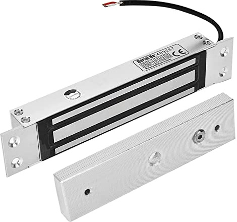 Elektrisches Türschloss, 12 V Gleichstrom, 180 kg, Einzeltür | Magnetschloss, Einbauform, für Sicherheitssysteme, Safes und Schranktüren, 12 V Gleichstrom, 180 Kg Haltekraft