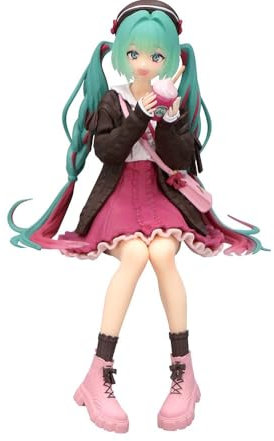 Hatsune Miku Noodle Stopper PVC Statue Autumn Date Pink Color Ver. 14 cm