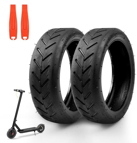 MEGHNA E Scooter Reifen mit Schlauch 8 1/2 x2, Reifen schlauch für E Scooter,Abriebfest & Rutschfest, 8,5 Zoll Ersatzreifen+Schlauch für Xiaomi (2XReifen)