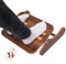 MSZERONE® Repose-pieds ergonomique en bois pour bureau – Hauteur réglable (6-8-10 cm), mouvement à bascule – Amélioration de la posture et de la circulation