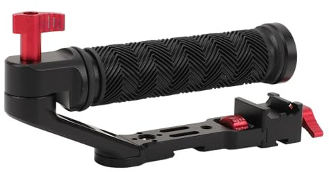 Side Handle Grip for RS2 RS3 RSC2, Aluminum Alloy Gimbal Stablilizer Support Handgrip, with 1/4 Inch Thread, Cold Shoe Mount