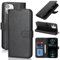Zouzt Case for iPhone 12/12 Pro (6.1 Inch), Premium PU Leather Wallet Case with Credit Card Holder Slot Flip Folio Kickstand Shockproof Protective Phone Cover (Black)