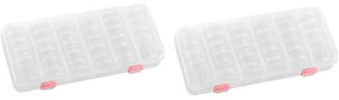 SOIMISS 2er-box Schmuckkästchen Kleine Behälter Ohrringbehälter Nagelkram-organizer Für Ohrringe Perlenbehälter Klare Trennwände Klarer Behälter Plastik Transparent