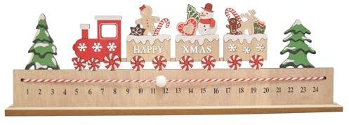 Adventsleiste Weihnachtslokomotive | Adventskalender Aufsteller Weihnachten | 45 cm