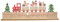 Adventsleiste Weihnachtslokomotive | Adventskalender Aufsteller Weihnachten | 45 cm