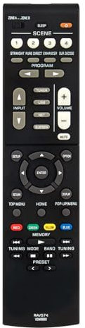 RAV574 Replace AV Receiver Remote Control fit for Yamaha RX-V4A RX-V4ABL RXV4ABL RXV4A VDM8690 YHT5960U 5.1-Ch Home Theater System 8K MusicCast