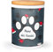 PICANOVA Personalisiertes Weihnachts-Leckerli-Glas mit Name für Hunde & Katzen, 750 ml Keramik-Aufbewahrungsbox mit Bambusdeckel, Geschenk für Tierbesitzer - Santa Hats Design