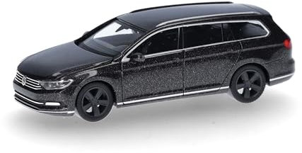 Herpa Modellauto VW Passat Variant, mangangrau, Miniatur im Maßstab 1:87, Sammlerstück, Made in Germany, Modell aus Kunststoff