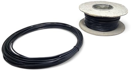 16.5 Amp 1mm² Single Core Cable 12v 24v Thin Wall Stranded Copper Wire (Black - 10 Metre Coil)
