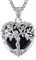 EUDORA Harmony Ball Cuore Albero Della Vita Collana Ossidiano Collace per Donne Rame Placcato in Argento, Madre Dea Ciondolo a Ciondolo di Cristallo Gioielli Yoga Regali per Madri Mamma, 20 +2