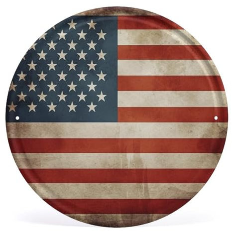 Vintage-Metallschilder mit amerikanischer USA-Flagge, lustige Hofschilder für draußen, Retro-Garten, Blechschild für Männerhöhle, Dekoration, Bar, Bauernhaus, individuelles Garagenschild für