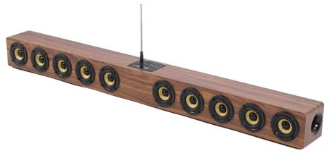 LICAEVEY Wooden Computer Soundbar Speaker with Bluetooth 5.3, 50W 88cm Desk Speakers for PC, Smart TV, 360° Surround Sound System, Support USB,AUX Connectivity