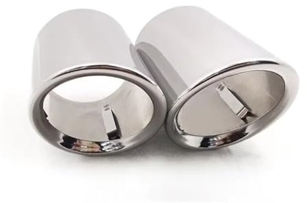 Endrohrblende Für A1 Für A3 Für A4 Für A6 Für Q3 Für Q5 Für Q7 Edelstahl-Auto-Auspuffblende Endrohrblende 2 Stück Auspuffschalldämpferspitzen Auto Auspuff Endrohr(Q*3 Silver)