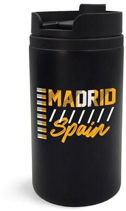 Madrid City Travel Spain - Tazza da viaggio da viaggio, tazza da caffè isolata, tazza portatile