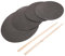 CVUTOVO 1Satz Drum Pad Set mit Geräuschdämpfung Übungspad und Trommelstöcke für Anfänger und Profis Tragbares Schlagzeugzubehör für Zuhause und Unterwegs