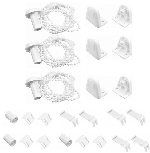3 Set Rollo Halterung 17mm, Doppelrollo Klemmfix Ohne Bohren Fenster Ersatzteile Rollos für Klemmfix Halterung Plissee Halterung Verdunkelungsrollo Seitenzugrollo Jalousien